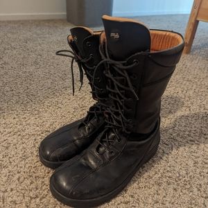 Birkenstock footprints black combat boots size 40